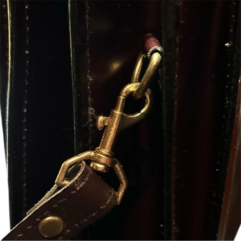RKS Vintage Attache Briefcase Work Bag Leather Multi Compartments Messenger